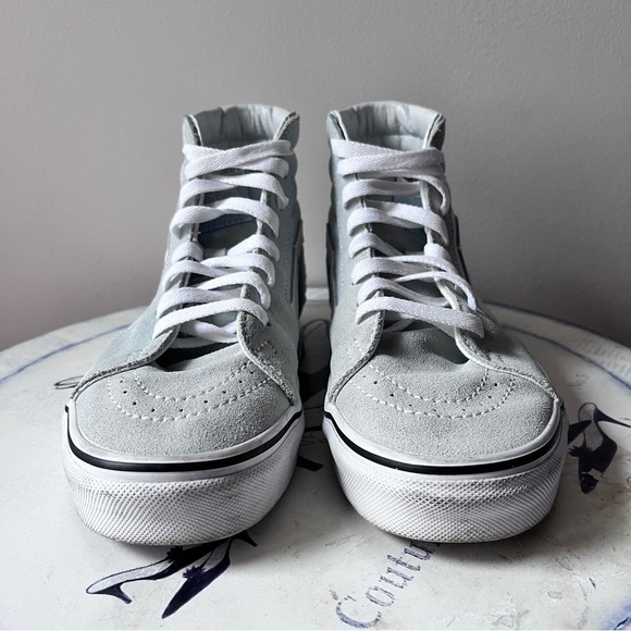 VANS Sk8-Hi Tappered Suede Pastel Blue Skater Sneakers Women’s 7.5 Men’s 6 - Picture 4 of 10